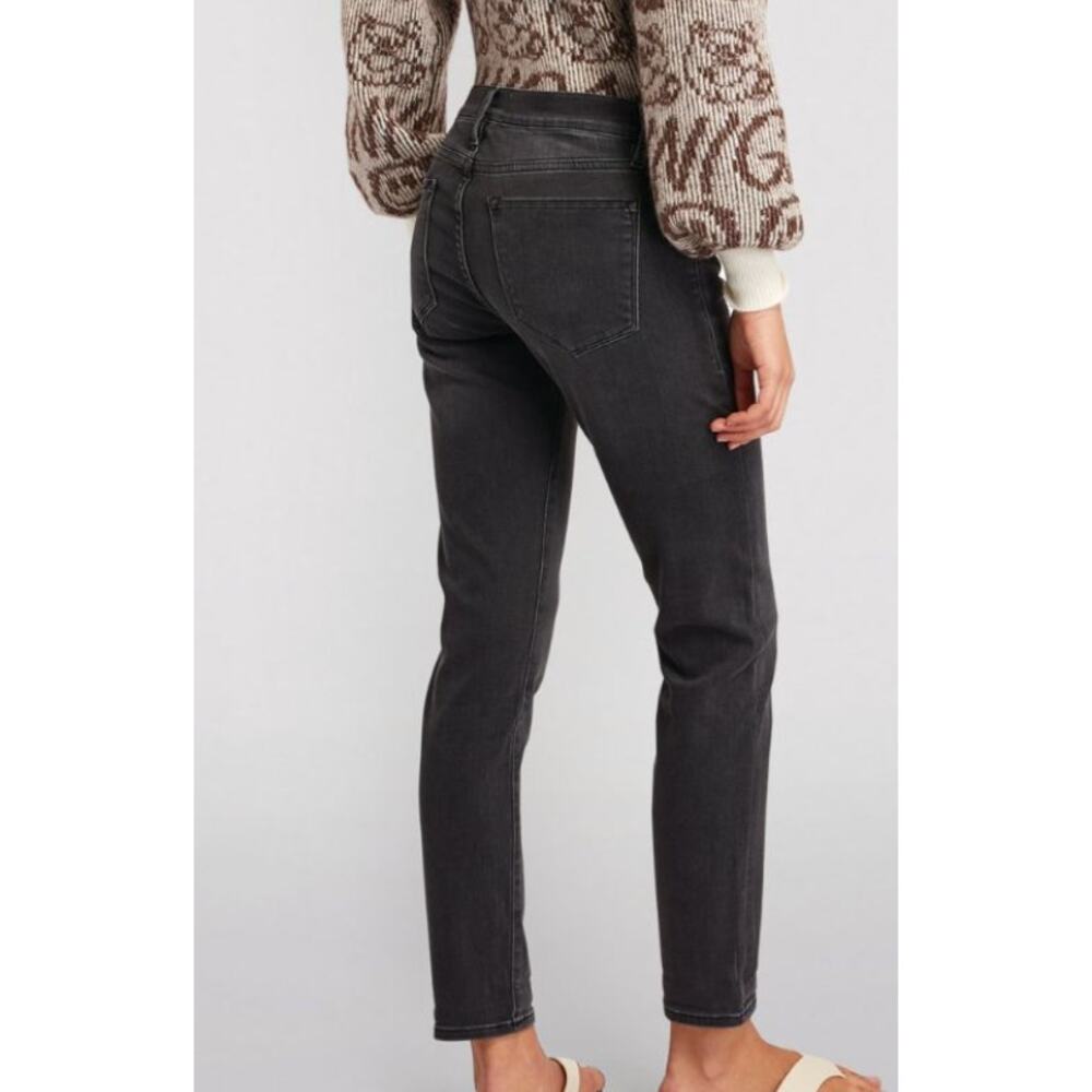 Frame La Garcon Straight Leg Gray Faded Black Ankle Straight Leg Jeans ~ Sz 28 - Picture 1 of 12